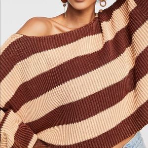 Free People Cropped Striped Sweater